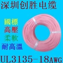 创胜达厂家直销:3135#18AWG特软硅胶线 600V 耐温200度0.82平方