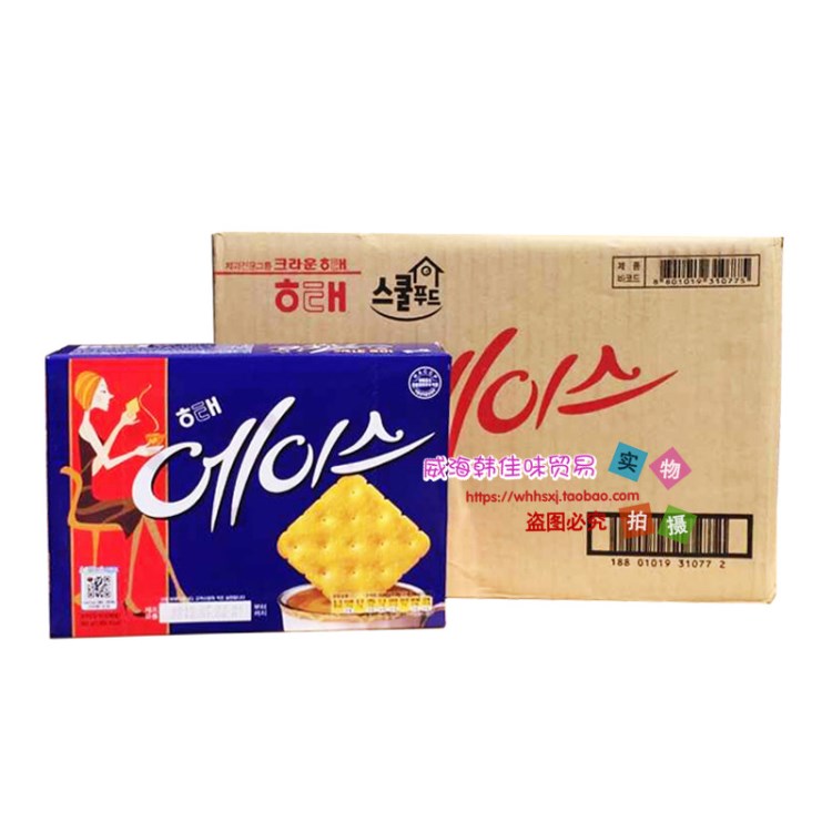韩国零食品海太ACE咸饼干苏打432g 10盒早餐点心下午茶