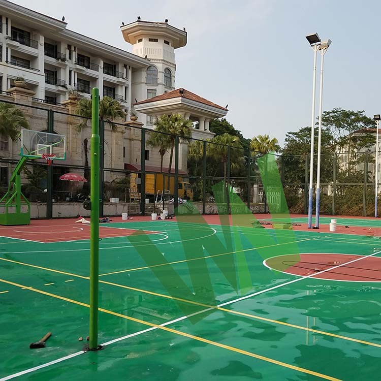 江门学校篮球架厂家网球场弹性环保丙烯酸篮球场地坪漆篮球场施工