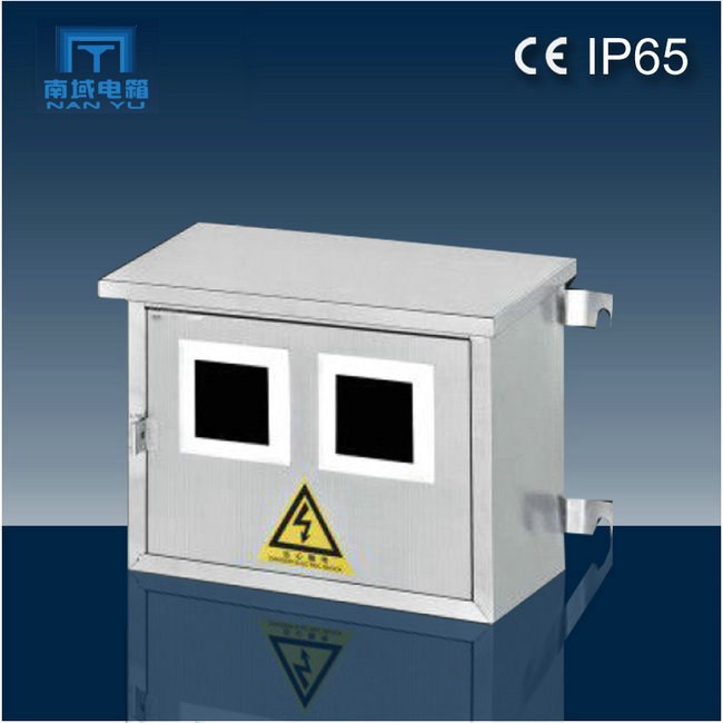 户外电表箱 不锈钢二户电表箱 两表插卡表箱