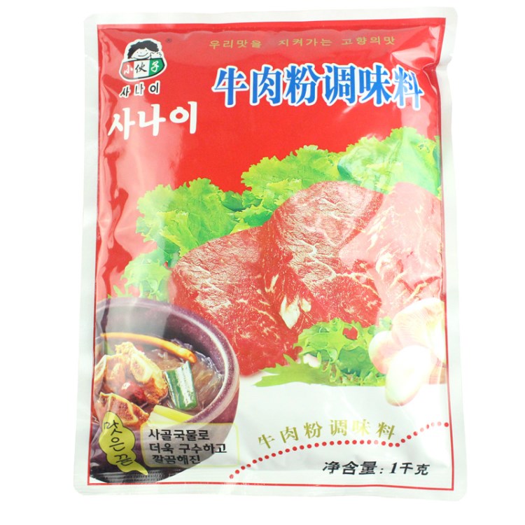 韩国风味 小伙子牛肉粉调料1kg*10袋 味增鲜大酱汤