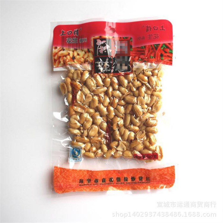 浙江特产零食批发 110g花生麻辣花生米80袋/箱 休闲食品批发