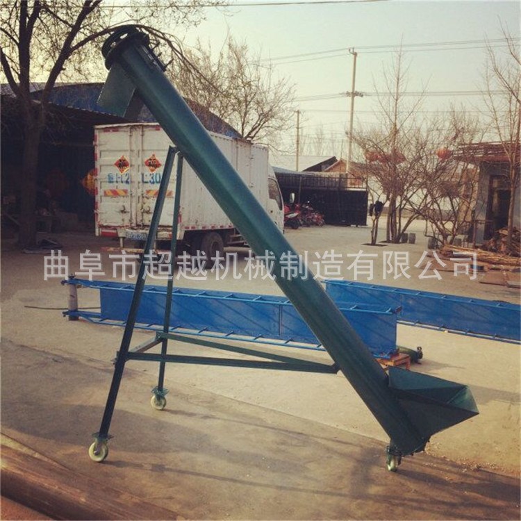 倾斜圆管提升机 散粮食装车108管径上料机 大管径蛟龙提升机