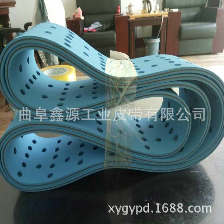 批发常熟美光裱纸机吸纸带  蓝色打孔吸风带1130*90*6