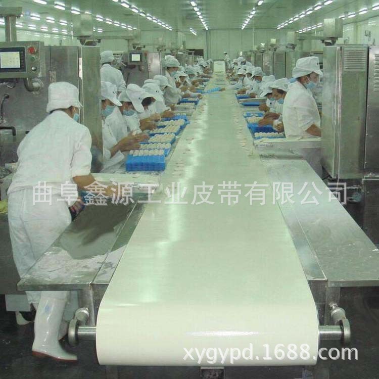 高耐油高耐磨食品爬坡输送带  PVC白色楼梯格加工定做