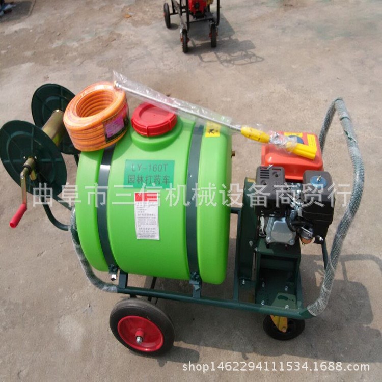 手推式消毒车 三轮喷雾器价格 菜地药材地灭虫打药机械