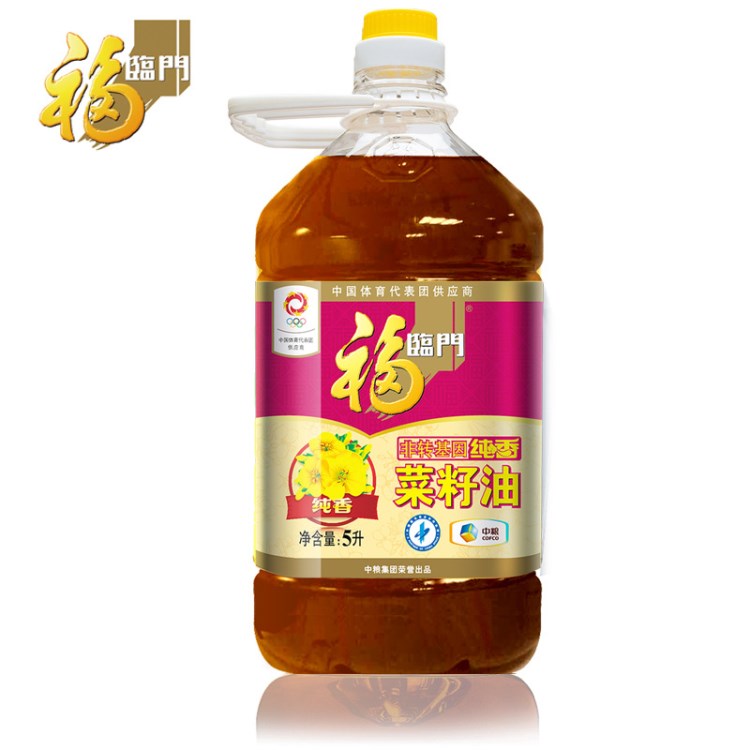 中粮福临门香菜籽油5L 传统风味非转基因油菜籽食用油 家用团购