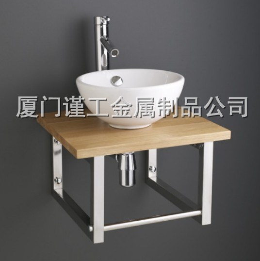 定制酒店家用不锈钢洗涤槽隐蔽式台盆洗手盆洗脸台盆支架工厂