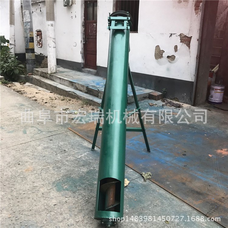 供应青岛倾斜式锯末提升机 圆筒式螺旋上料机 不锈钢绞龙给料机