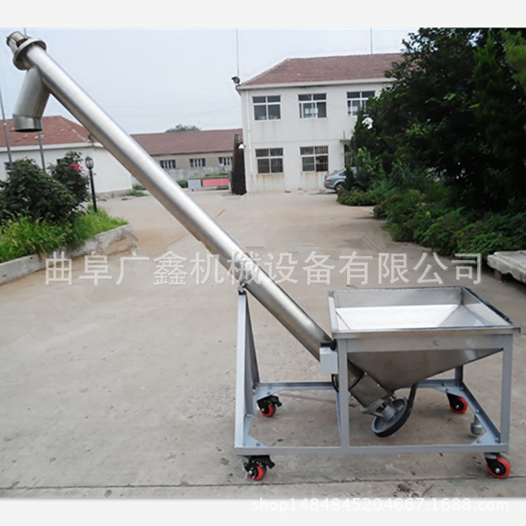 螺旋输送机 民用粮食垂直输送螺旋提升机 不锈钢面粉螺旋输送机