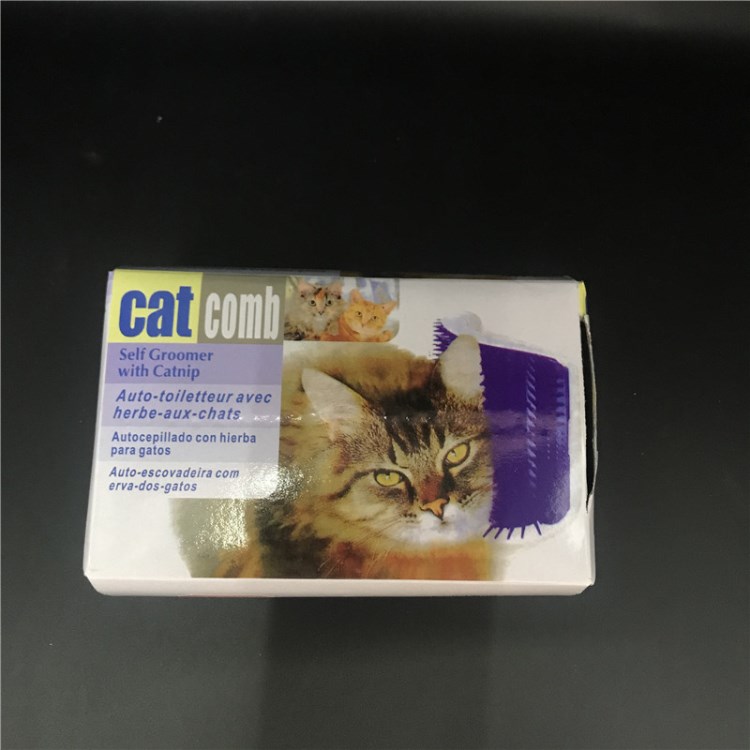 cat comb  猫咪墙角刷固定小猫抓痒蹭毛器猫薄荷按摩刷宠物毛用品