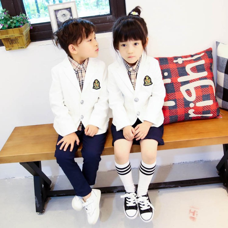 2017春秋款小学生校服班服幼儿园园服儿童小西服现货定制