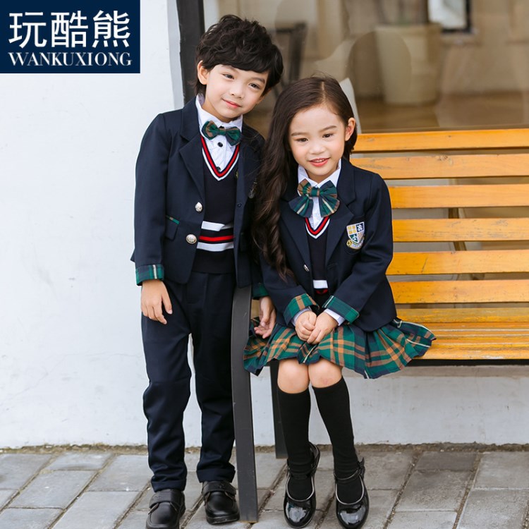 小学生校服英伦风小西装幼儿园园服春秋儿童班服套装秋冬校服定制