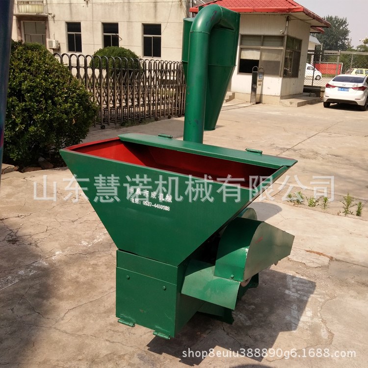 大型沙克龙自动进料粉碎机玉米秸秆红薯秧打糠机猪饲料加工设备