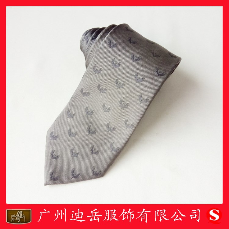 男士灰色领带订做 仿丝提花领带定做 广州领带厂家加工 LOGO领带