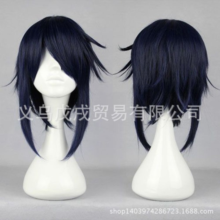 K  宗像礼司 藏青色 Cosplay假发 速卖通 ebay 213D