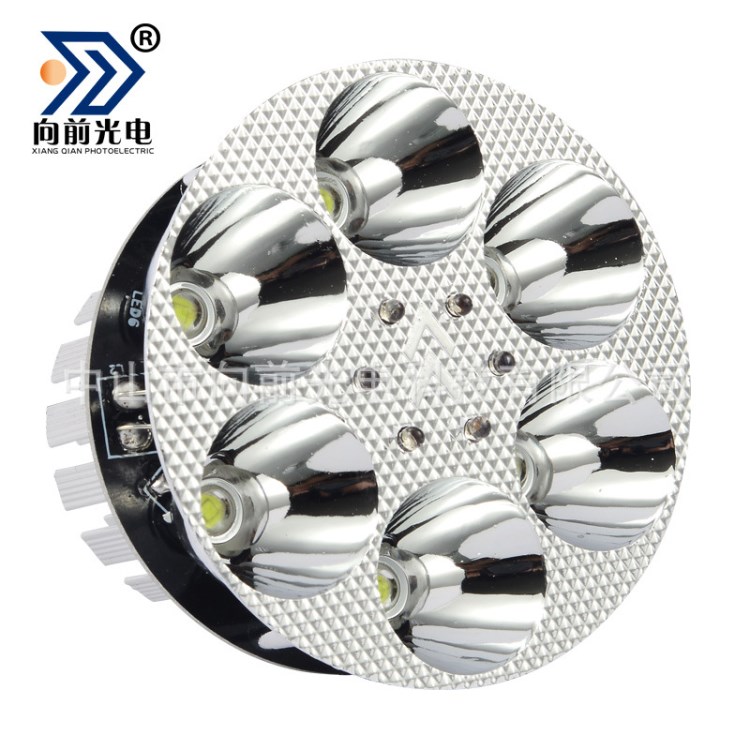 电动车LED大灯摩托车LED大灯圆6珠通用型12-24V12-80V可供选择