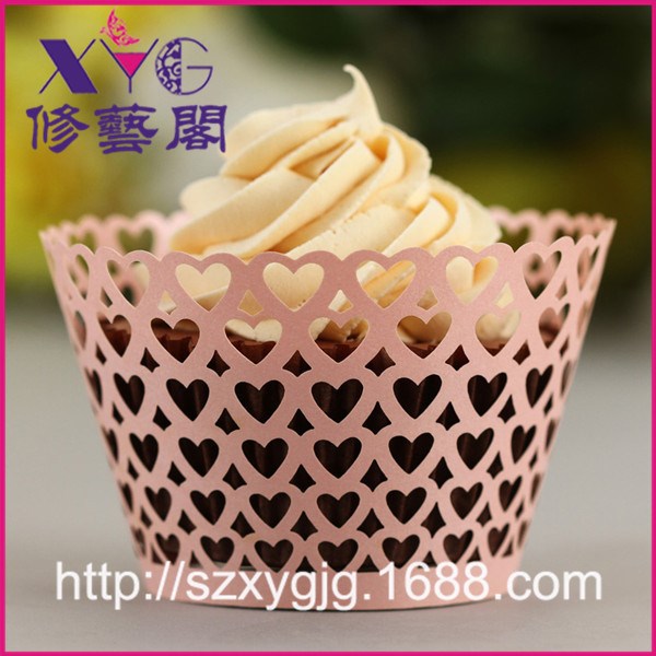 批发定制蛋糕纸围边Cupcake Wrapper 婚庆烘焙艺术包装蛋糕纸杯