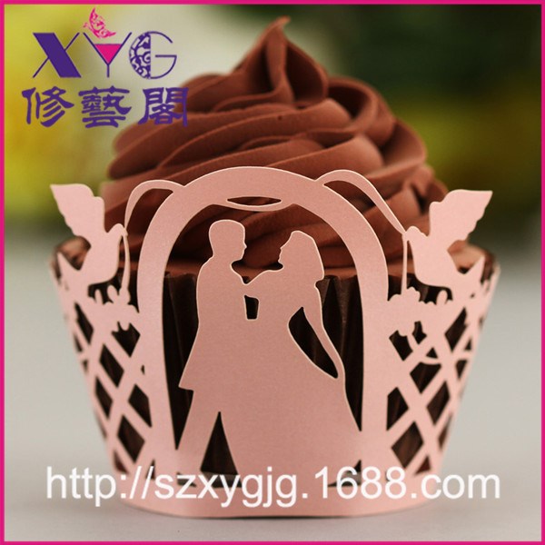 婚庆艺术纸杯 蛋糕围边 蛋糕纸杯cupcake wrapper 浪漫婚礼款