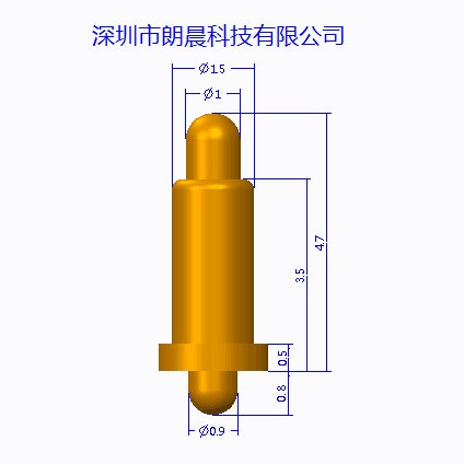 厂家直销智能手环接地顶针，充电针，天线顶针，探针，双头弹簧针