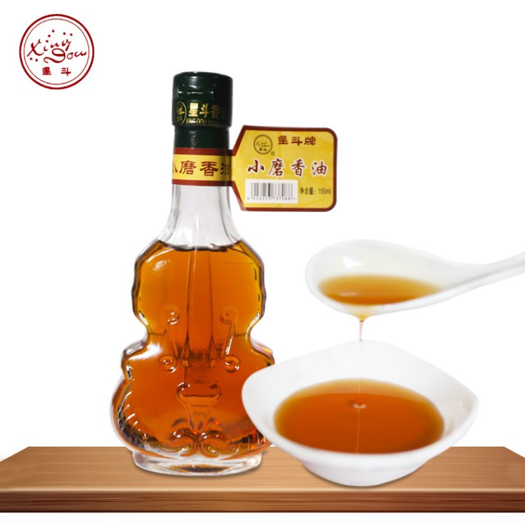 内蒙古特产星斗牌小磨香油155ml*15烹饪麻油拌菜蘸料调味芝麻油