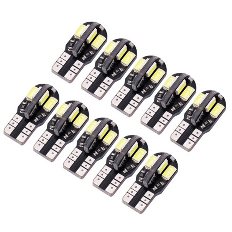 厂家直销 汽车LED车灯 T10示宽灯 W5W 5630带解码 8SMD 牌照灯