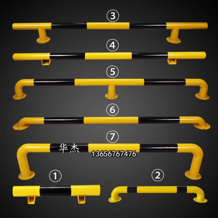 钢管挡车器车位轮挡铁管止退倒车栏定位器钢管防撞栏2米u型护栏