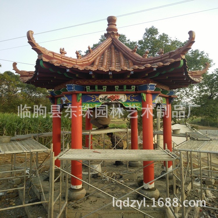 厂家定制 户外凉亭六角凉亭长廊凉亭防腐木仿古亭子古建长廊
