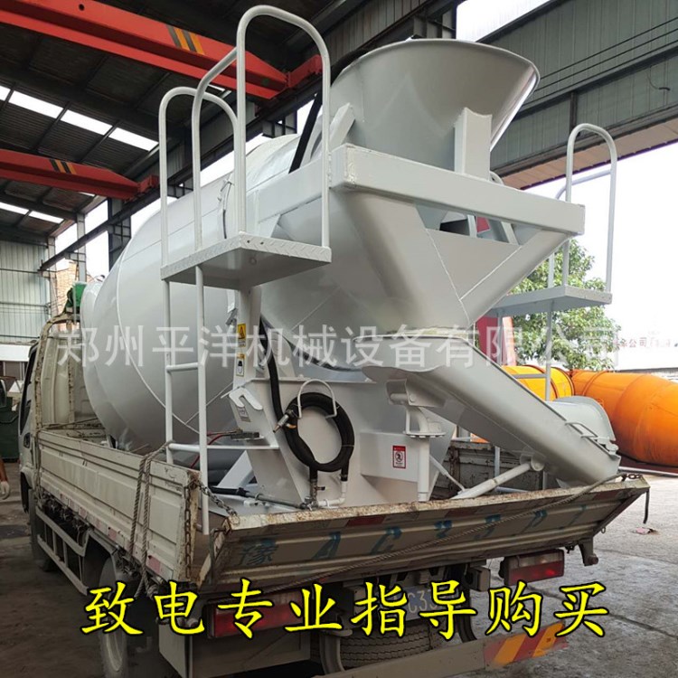 水泥砂浆搅拌罐车  三轮车时风车旧货车改装2方3方4方小罐车