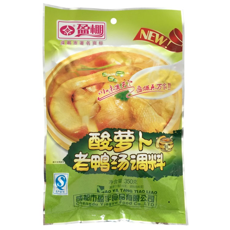 盈棚酸萝卜老鸭汤调料350g，30袋/箱