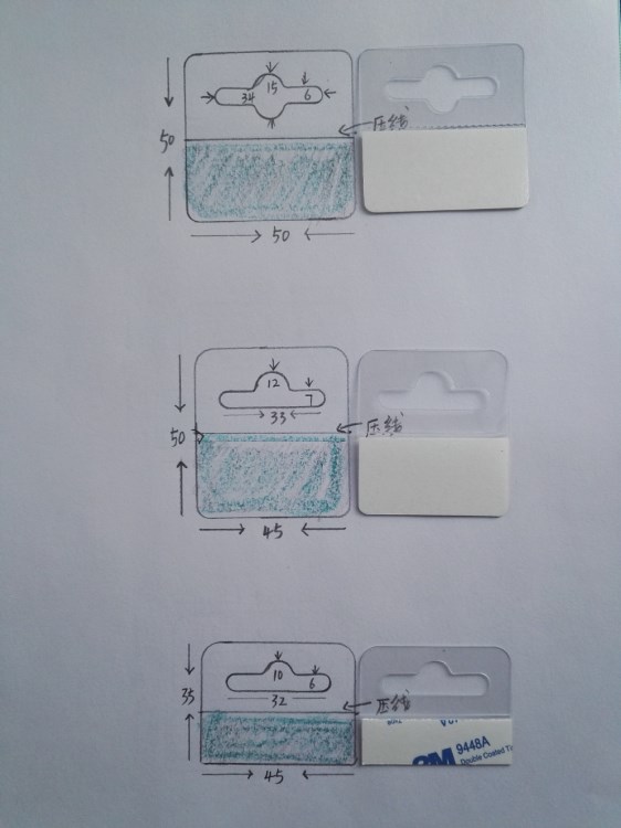 现货供应 PET 自粘挂钩 飞机孔背胶挂钩 透明PVC环保挂钩贴