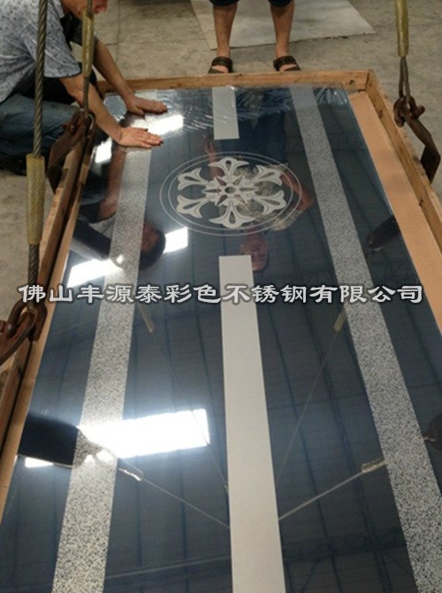 批发不锈钢电梯轿厢内饰花纹板　电梯轿厢蚀刻不锈钢板来图加工