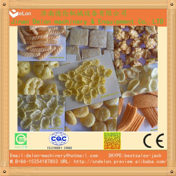 早餐谷物营养食品生产线，@膨化玉米片设备，压片机玉米膨化机