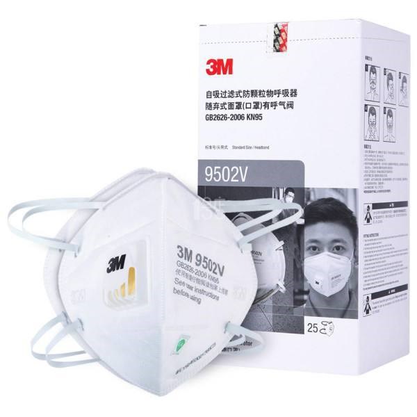 3M9502V头带式防尘防颗粒物KN95口罩