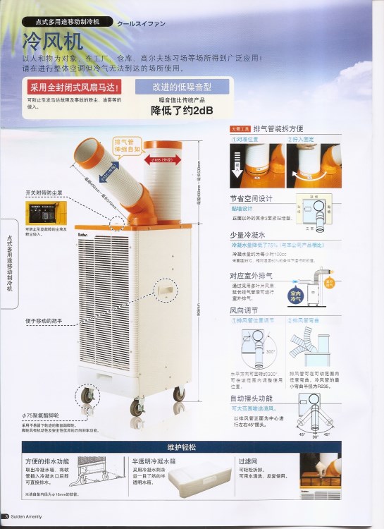 瑞电Suiden工业移动空调SS-22LA-8A冷风机岗位式点对点冷气机