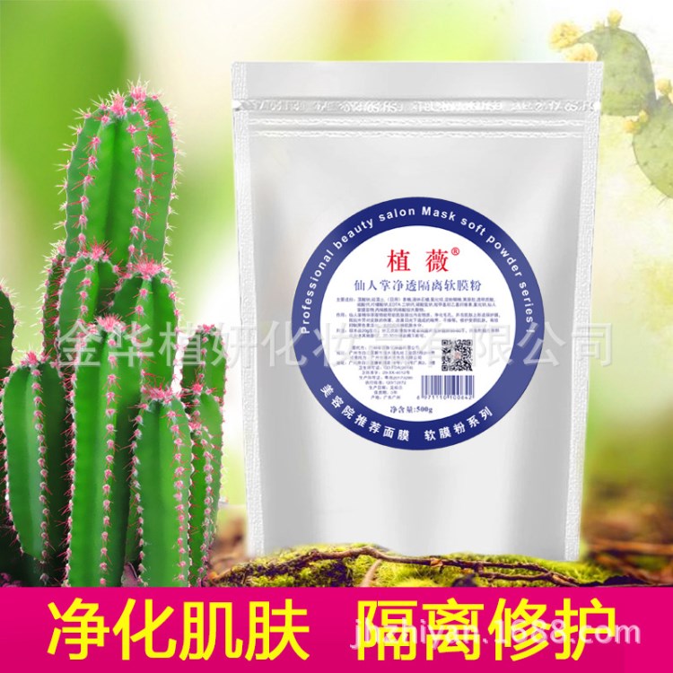 植薇 仙人掌净透隔离软膜粉 500g 美容院面膜粉OEM批发代工生产