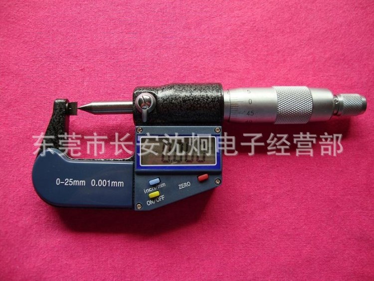 批发电子数显外径端子千分尺0-25mm 尖扁千分尺60/30度现货