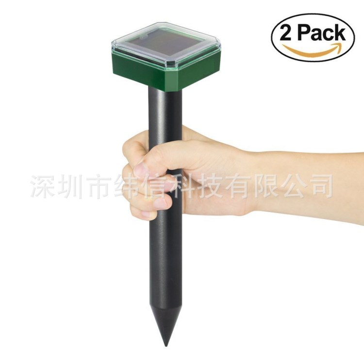 亚马逊  太阳能驱鼠器 solar mole repeller 超声驱鼠器 插地