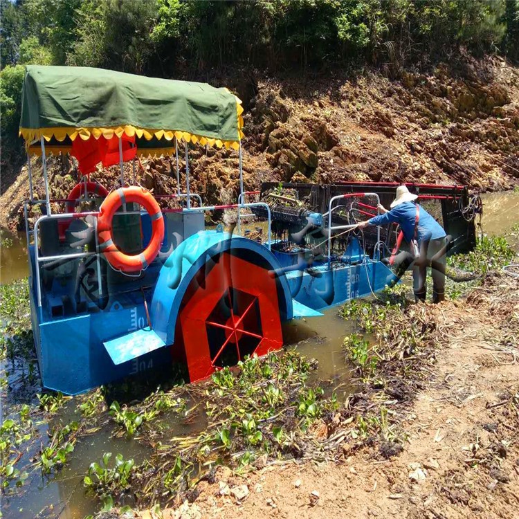 小型水面割草船 收割水葫芦设备 打捞清理水草船