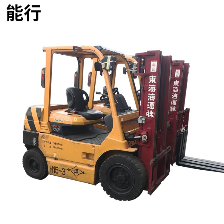 二手原装3.5吨丰田四轮平衡重式电动叉车 3.5吨电瓶叉车出租