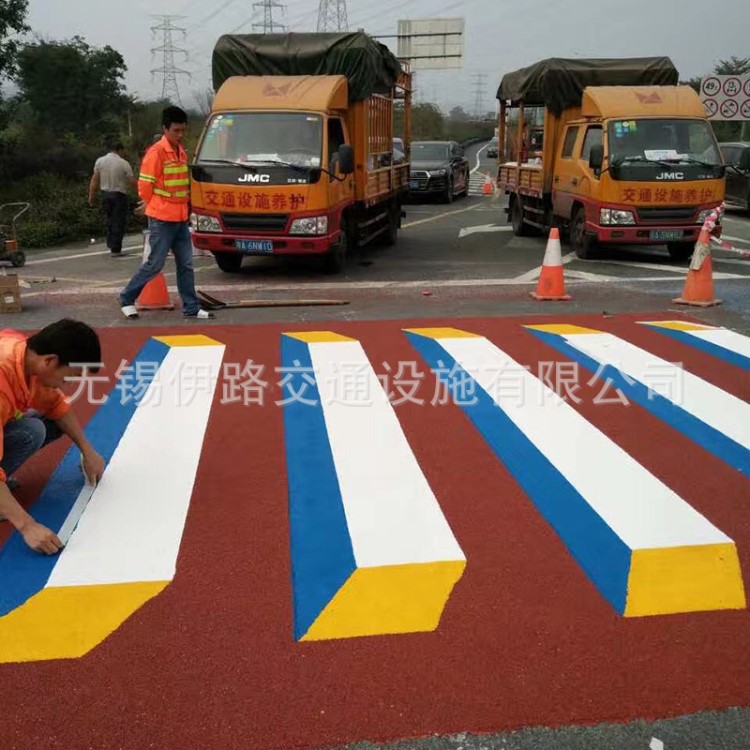 各城市交通道路双色交通划线 斑马线 三维立体斑马线设计施工公司