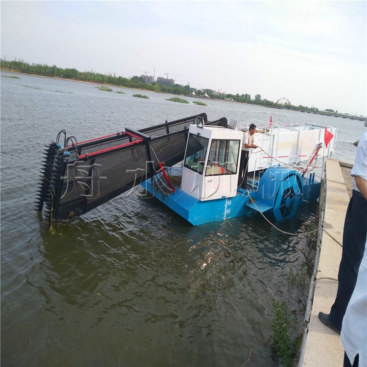 河道水面清漂船 水上树枝 垃圾杂草清理 郴州漂浮物打捞船