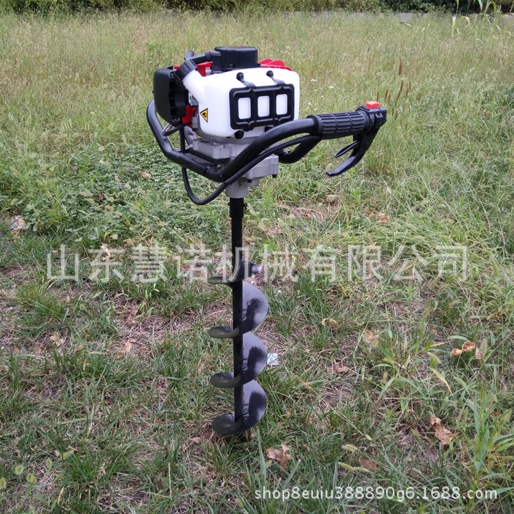新款多功能手提式挖坑机 49CC小型栽杆地钻机打窝机慧诺