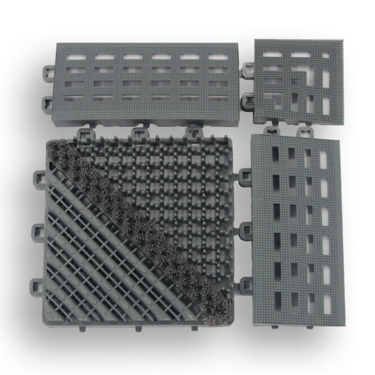 三合一模块镂空防尘刮泥地垫拼装防滑地垫，浴室商场店铺专用