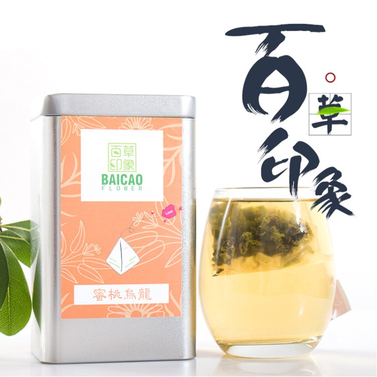 蜜桃乌龙茶15包铁罐装三角袋泡茶茶叶冷泡茶花果茶OEM贴牌代加工