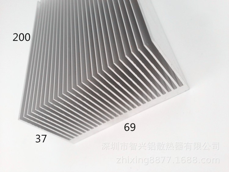 爆款高密齿太阳花铝合金型材散热器 热门功放型材散热器69*37-100