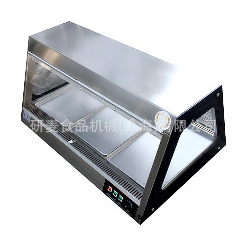 现供1.3米单层三盘食品保温柜 鲜肉月饼陈列展示柜 炸鸡保温箱