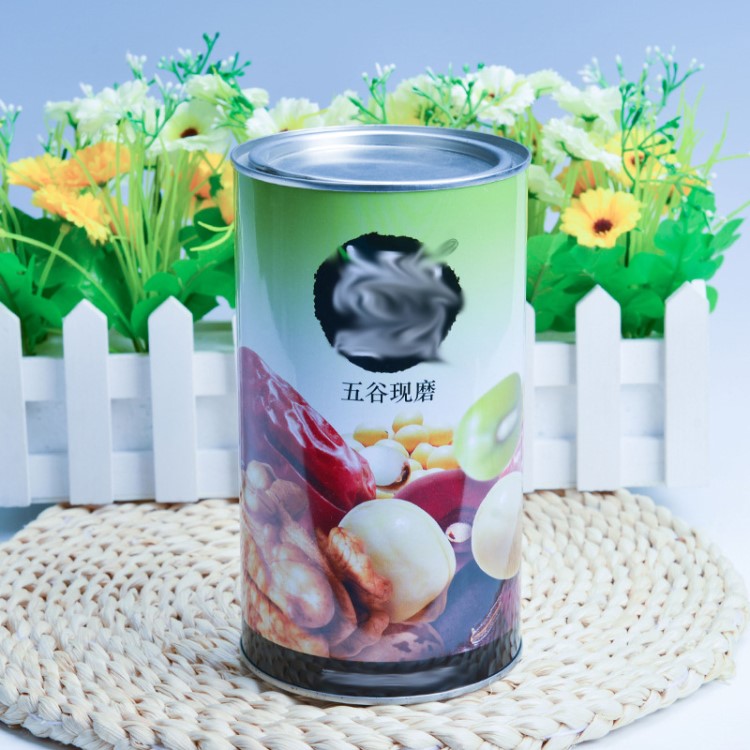 厂家定制食品级五谷杂粮粉罐焊接密封罐 马口铁印刷金属罐