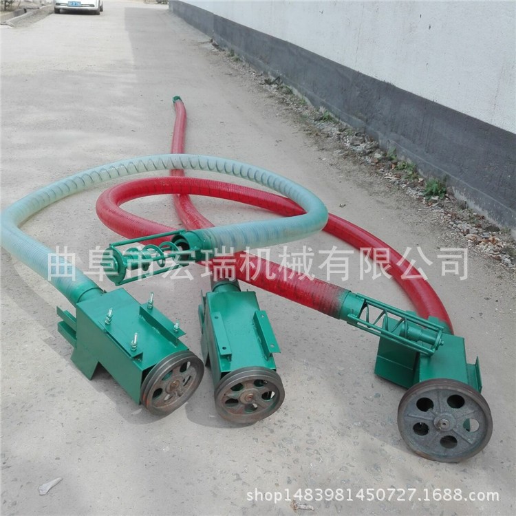 无轴螺旋绞龙 小型软管抽粮机报价 小型螺旋提升机