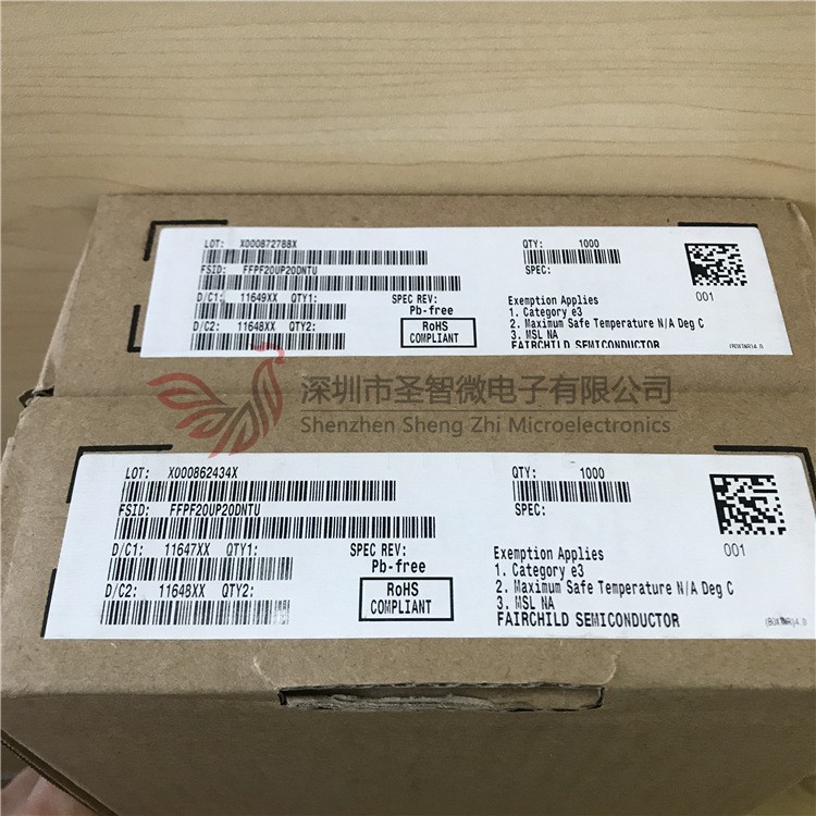 仙童FAIRCHIL FFPF20UP20DN TO220F 快恢复二极管 全新原装现货